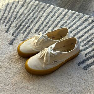 VANS Canvas Cotton White Sneakers, with Rubber Sole